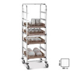 Trolley 7 θέσεων 500x500mm - Image 2