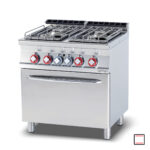 Κουζίνα αερίου 4 εστιών με φούρνο αερίου στατικό - Image 2