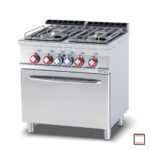 Κουζίνα αερίου 4 εστιών με φούρνο ηλεκτρικό στατικό - Image 2