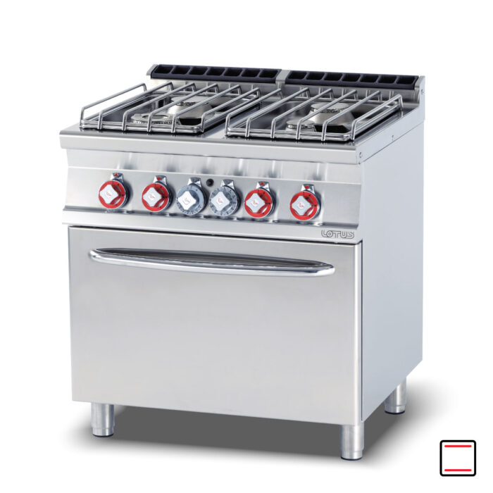 cf4-78gpe-1200x1200-2020-2 Κουζίνα αερίου 4 εστιών με φούρνο ηλεκτρικό στατικό - Image 2