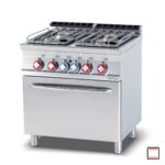 Κουζίνα αερίου 4 εστιών με φούρνο ηλεκτρικό στατικό