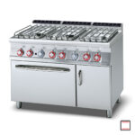 Κουζίνα αερίου 6 εστιών με φούρνο αερίου στατικό - Image 2