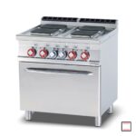 Κουζίνα ηλεκτρική 4 εστιών με φούρνο ηλεκτρικό στατικό