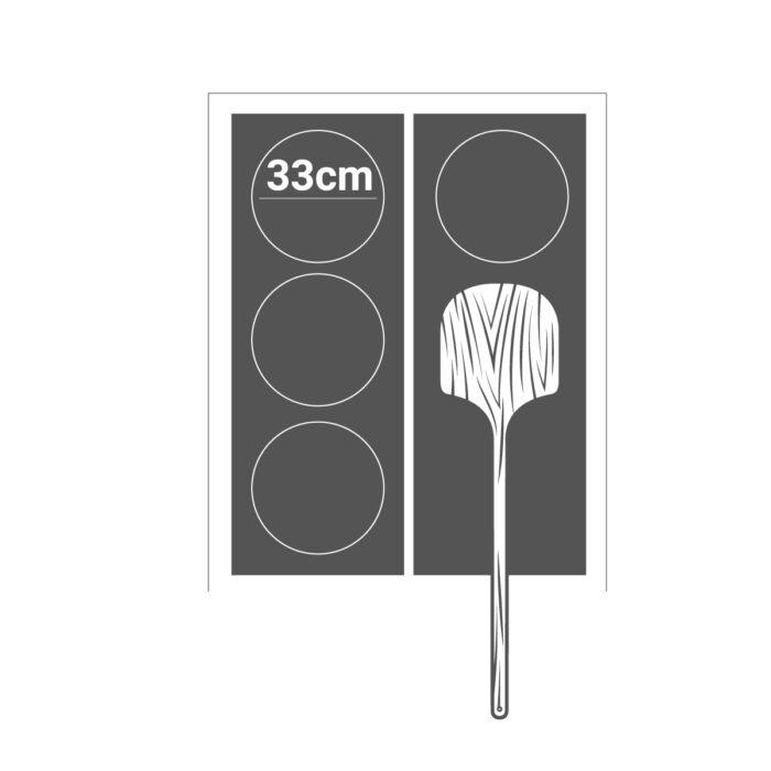 e6-1200x1200-2020-3 Φούρνος πίτσας 6 Χ Ø33cm , έως 450˚C - Image 2