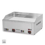 Πλατώ ηλεκτρικό διπλό 1/2 λείο 1/2 ραβδωτό χρωμίου - Image 2