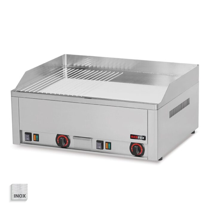 fthrc-60-e-1200x1200-2020-2 Πλατώ ηλεκτρικό διπλό 1/2 λείο 1/2 ραβδωτό χρωμίου - Image 1