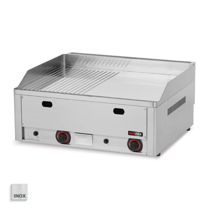 fthrc-60-g-1200x1200-2020-2_1 Πλατώ αερίου διπλό 1/2 λείο 1/2 ραβδωτό χρωμίου - Image 2