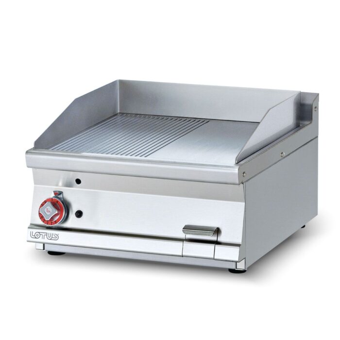 Πλατώ αερίου μεσαίο 1/2 λείο 1/2 ραβδωτό Superchrom - Image 1