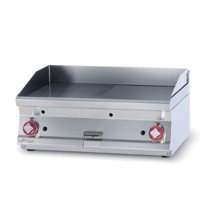 Πλατώ αερίου διπλό 1/2 λείο 1/2 ραβδωτό - Image 1