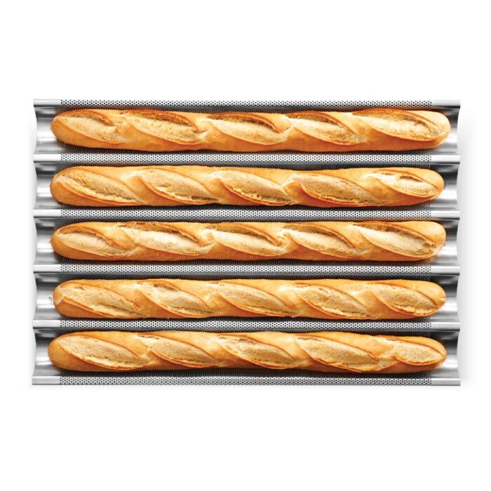 Ταψί αντικολλητικό αλουμινίου για μπαγκέτες - Image 1