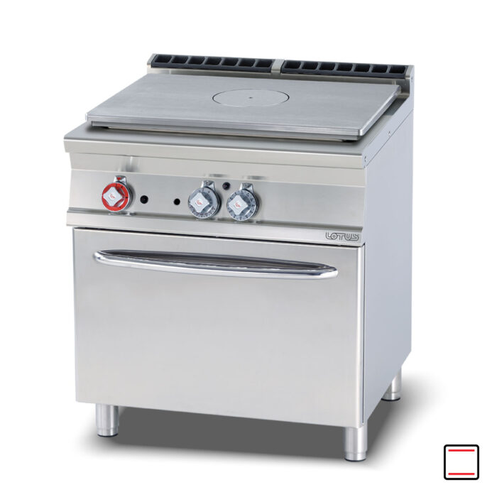 tpf-78g-1200x1200-2020-2 Κουζίνα αερίου με ενιαία πλάκα Hot-Top & φούρνο αερίου στατικό - Image 2