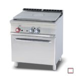 Κουζίνα αερίου με ενιαία πλάκα Hot-Top & φούρνο αερίου στατικό