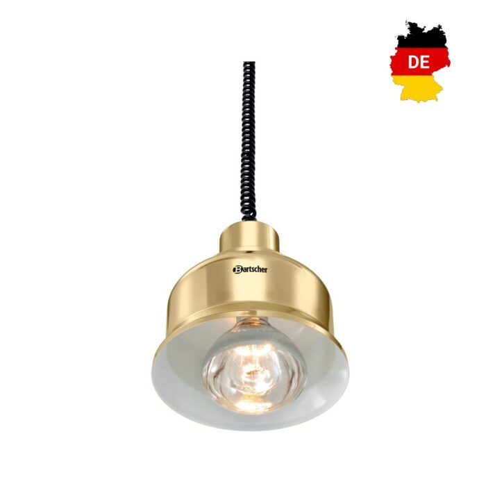 Θερμαντική λυχνία με σύστημα αιώρησης - ανύψωσης χρυσή - Image 1