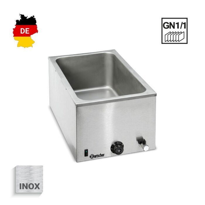 web-1-200207-1000x1000 Bain Marie μονό για GN 1/1 με βρυσάκι απορρόης - Image 1