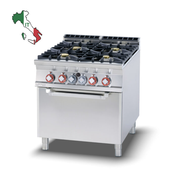 Κουζίνα αερίου 4 εστιών με φούρνο ηλεκτρικό στατικό - Image 2