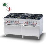 Κουζίνα αερίου 8 εστιών με 2 φούρνοους αερίου στατικούς - Image 2