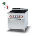 Κουζίνα ηλεκτρική 4 κεραμικών εστιών με φούρνο ηλεκτρικό αερόθερμο - Image 2