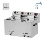 Φριτέζα ηλεκτρική διπλή 8+8 lt με βρυσάκια απορροής