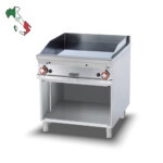 Πλατώ επιδαπέδιο αερίου διπλό λείο χρωμίου - Image 2