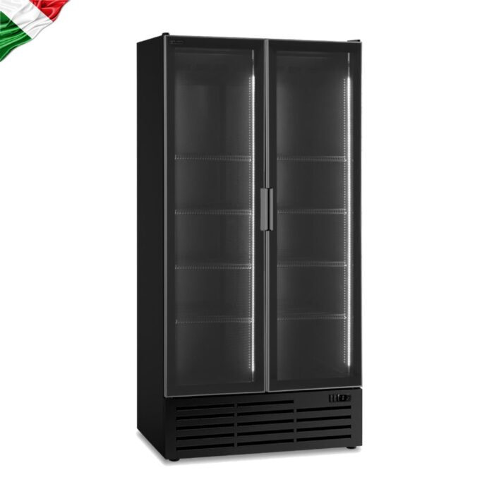 web-1-icool-107-t-black-1000x1000 Βιτρίνα συντήρησης διπλή με ανοιγόμενες πόρτες ICOOL 107 T BLACK - Image 1