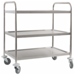 Τρόλεϊ Σερβιρίσματος Inox 3 επιπέδων