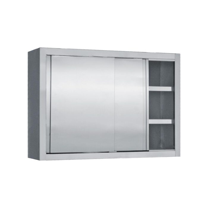 PI-120 Ποτηριέρα με συρόμενες πόρτες inox - Image 1